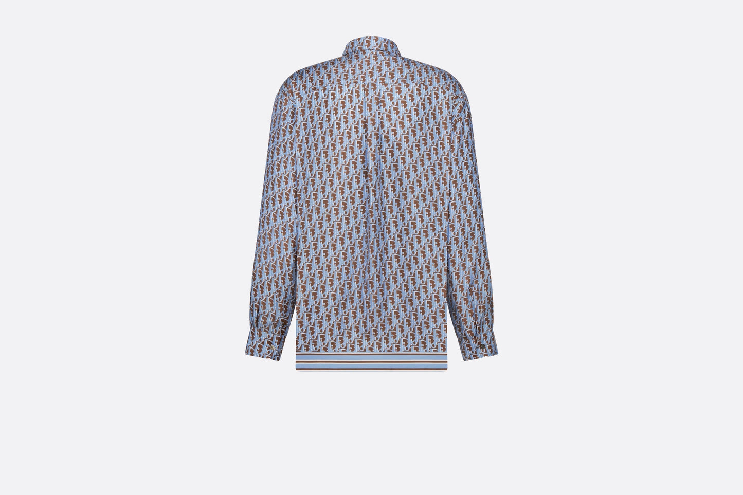 Dior Oblique Shirt • Blue Organic Silk Twill