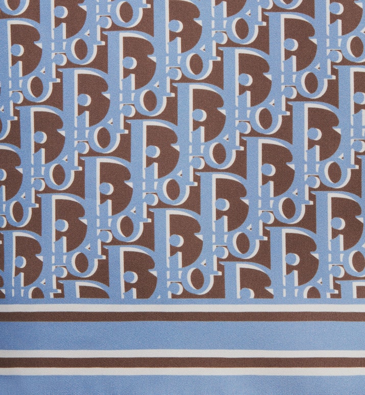 Dior Oblique Shirt • Blue Organic Silk Twill