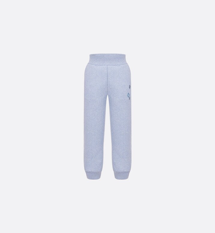 Kid's Track Pants • Heathered Blue Cotton Fleece
