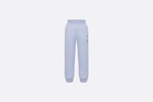 Kid's Track Pants • Heathered Blue Cotton Fleece