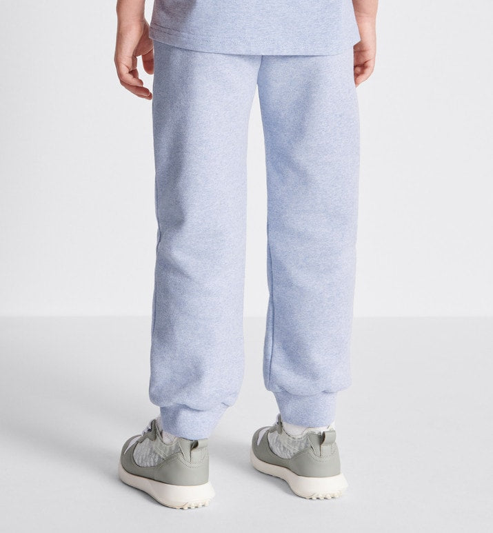 Kid's Track Pants • Heathered Blue Cotton Fleece