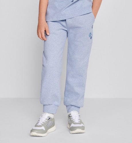 Kid's Track Pants • Heathered Blue Cotton Fleece