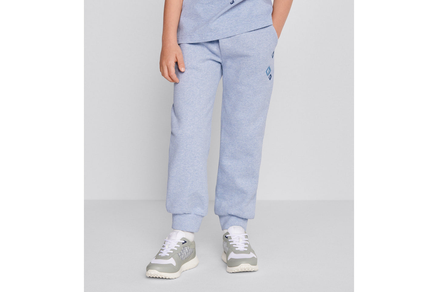 Kid's Track Pants • Heathered Blue Cotton Fleece
