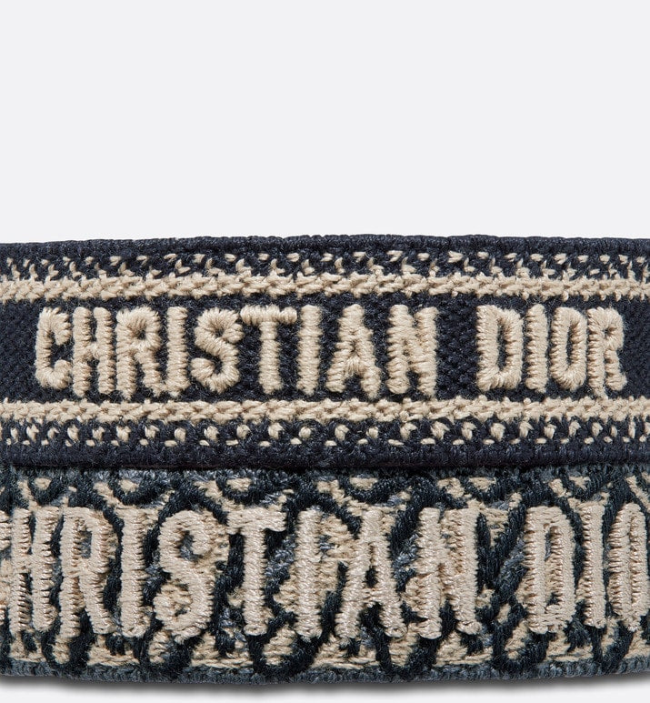 Christian Dior Bracelet Set • Navy Blue Dior Oblique Embroidery