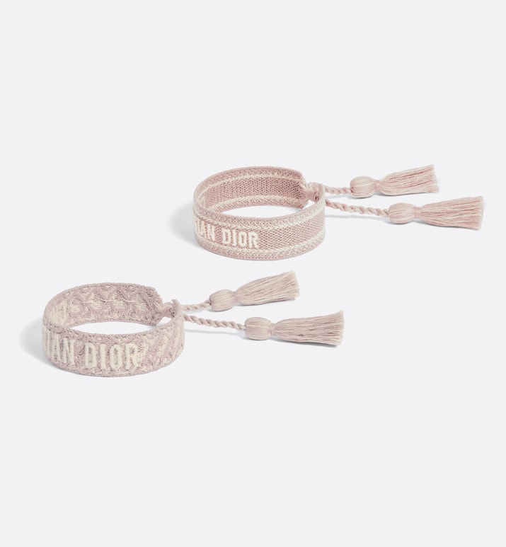 Christian Dior Bracelet Set • Rose Des Vents Dior Oblique Embroidery