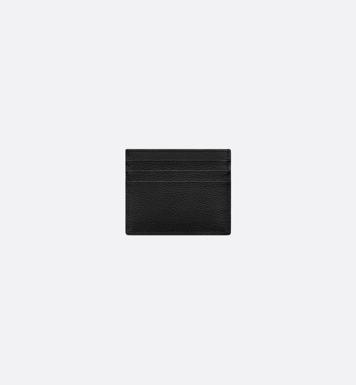 Saddle Card Holder • Black Dior Oblique Jacquard and Grained Calfskin