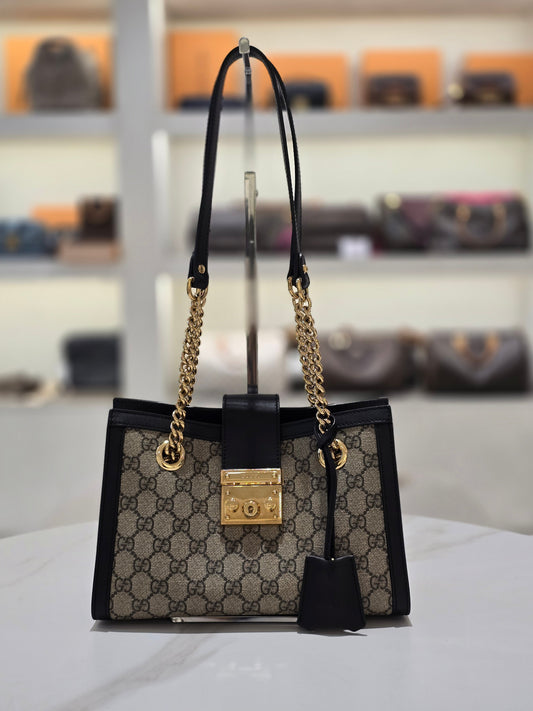 Gucci GG Supreme Small Padlock Shoulder Bag 498156 100814924