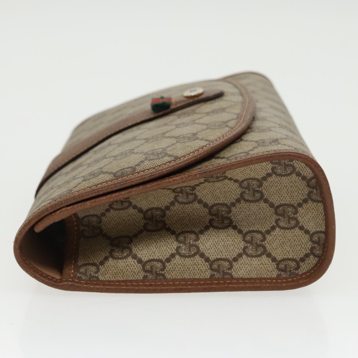 Gucci Gg Supreme Brown Canvas Clutch Bag ()