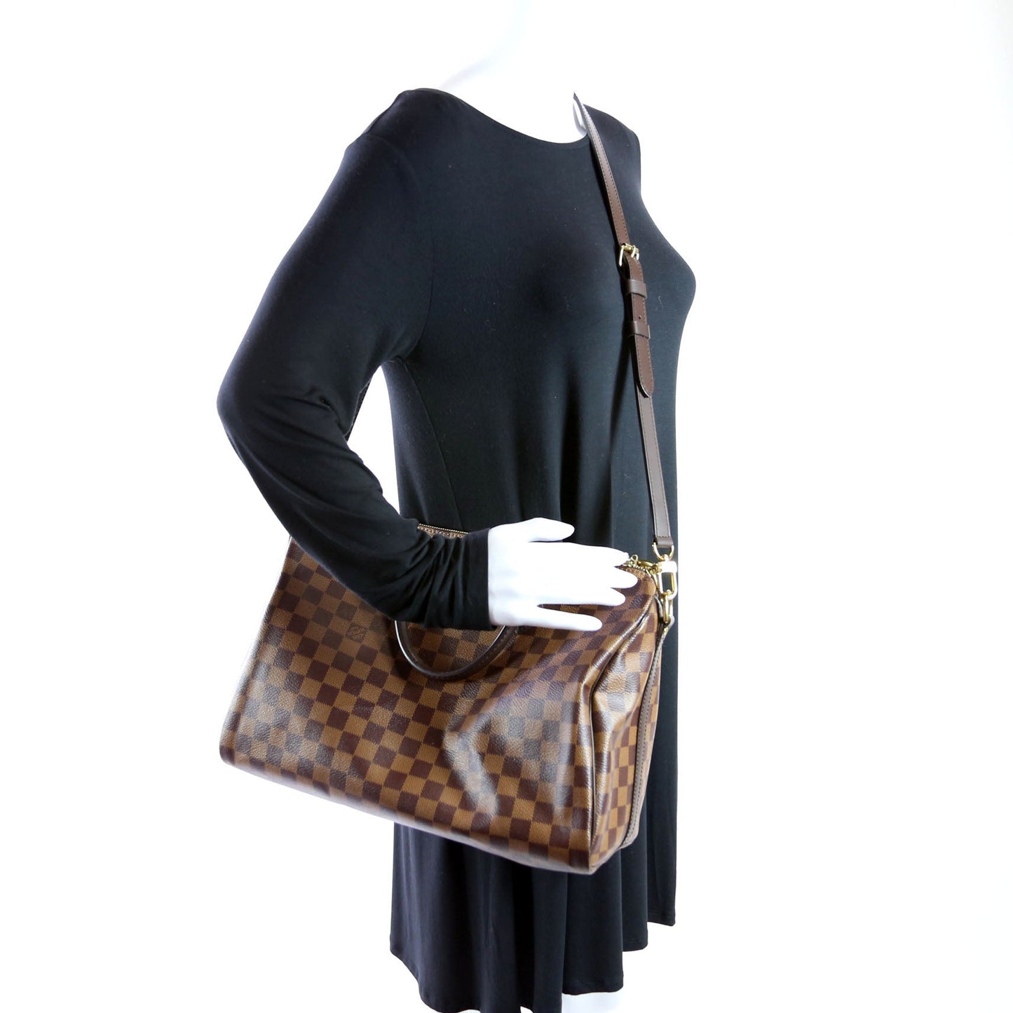 Speedy 35 with Strap Damier Ebene