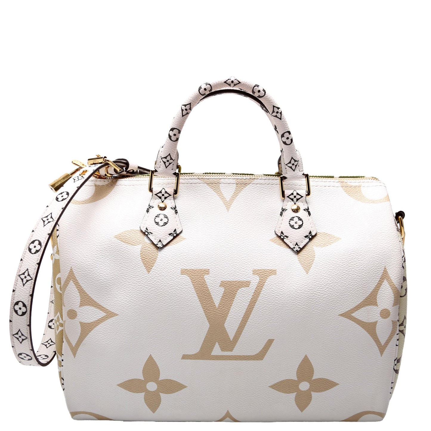 Speedy 30 Bandouliere Giant Monogram Green