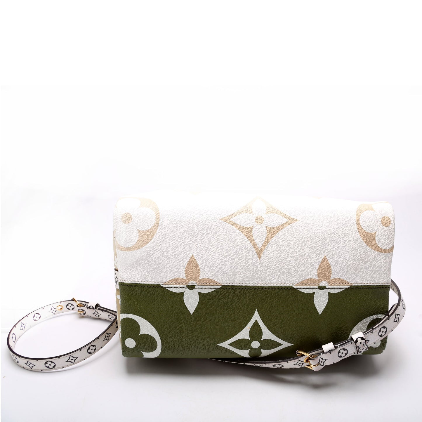 Speedy 30 Bandouliere Giant Monogram Green