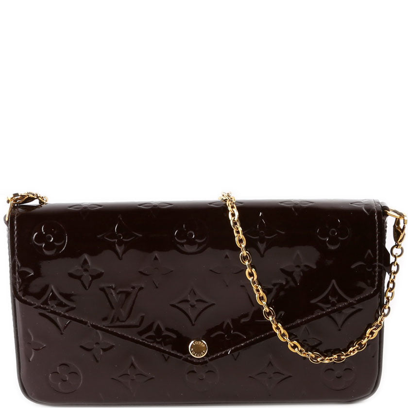 Pochette Felicie Vernis Burgundy