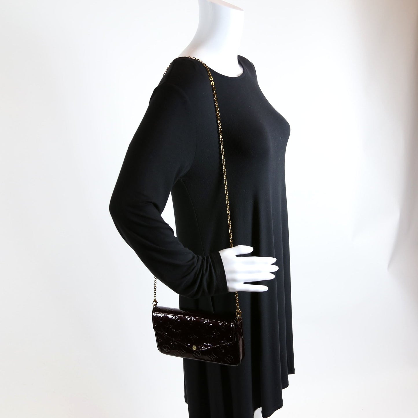 Pochette Felicie Vernis Burgundy