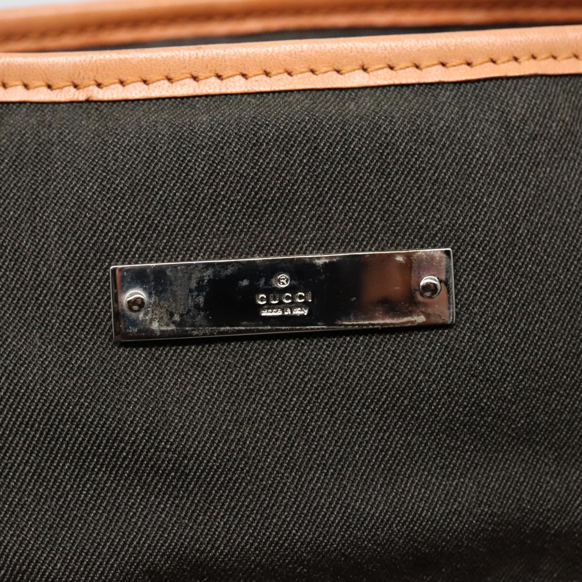 Gucci Khaki Canvas Tote Bag ()