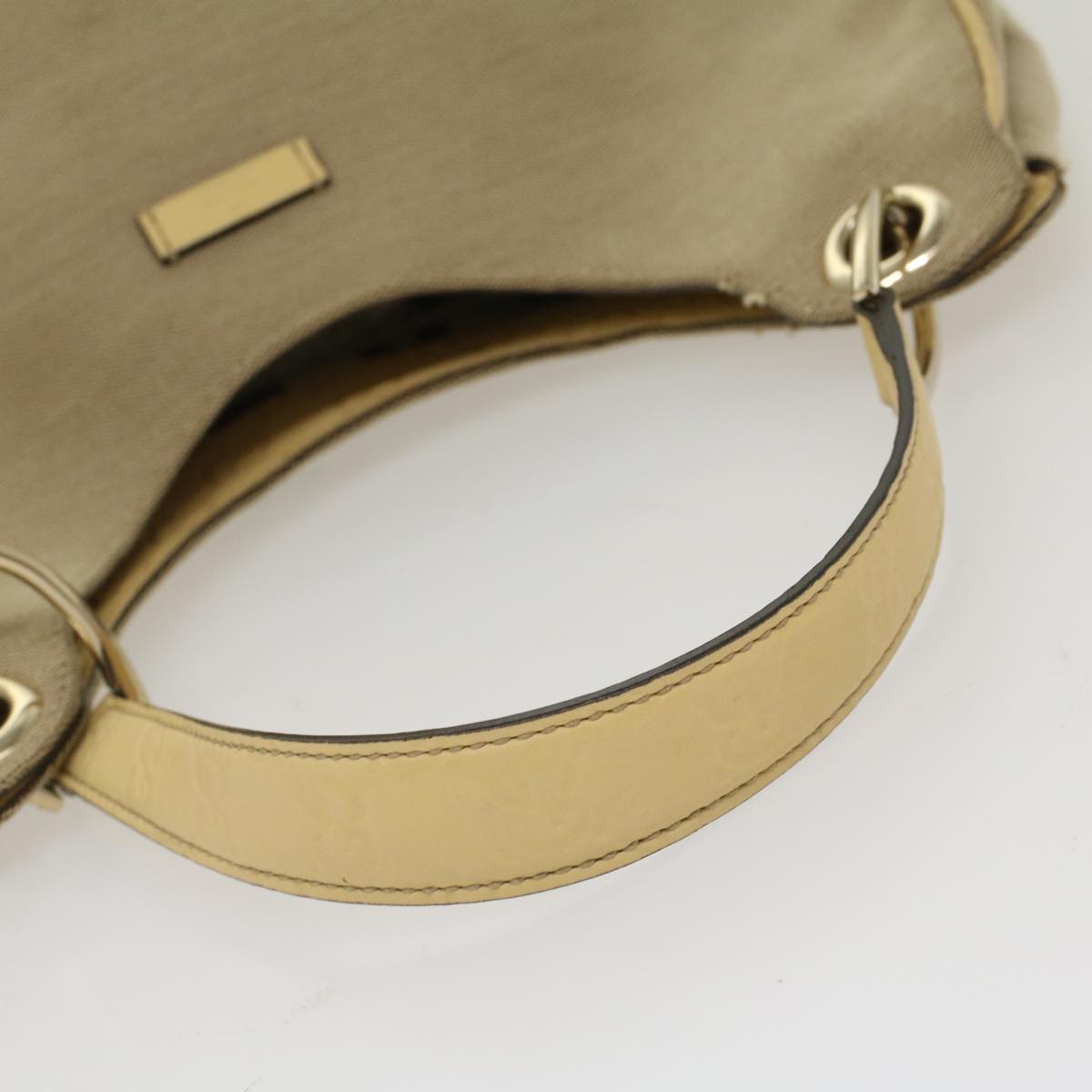 Gucci Hobo Grey Canvas Shoulder Bag ()