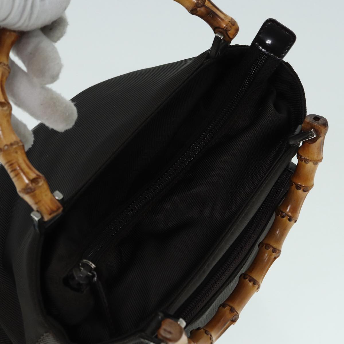 Gucci Bamboo Brown Synthetic Handbag ()