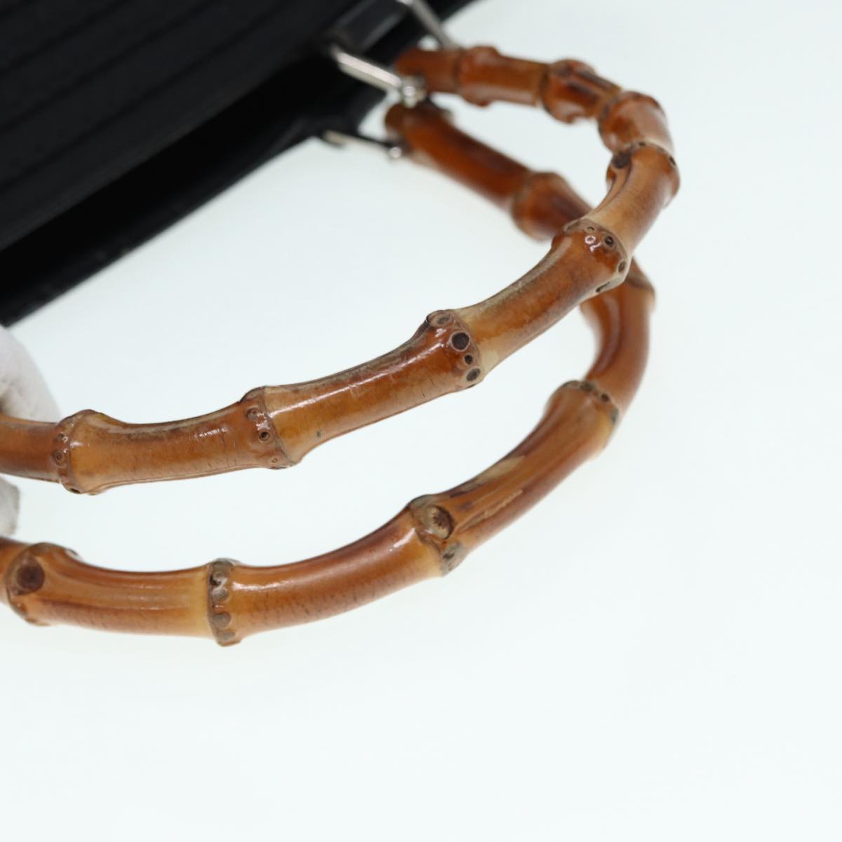 Gucci Bamboo Black Synthetic Shoulder Bag ()