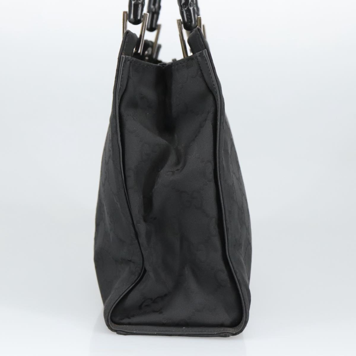 Gucci Bamboo Black Canvas Tote Bag ()
