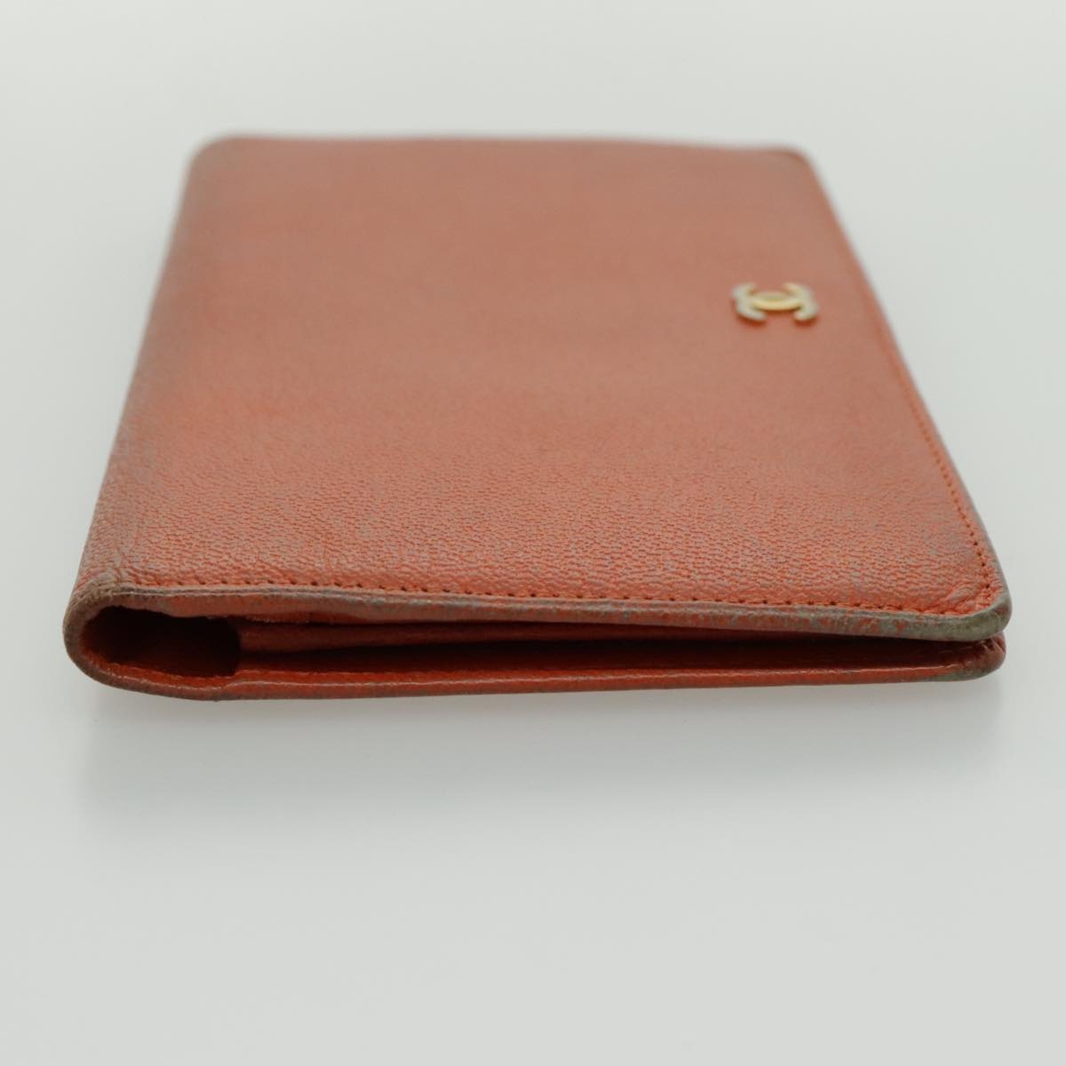 Chanel Coco Mark Orange Leather Wallet  ()