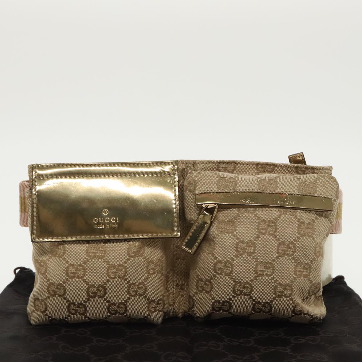 Gucci Beige Canvas Shoulder Bag ()