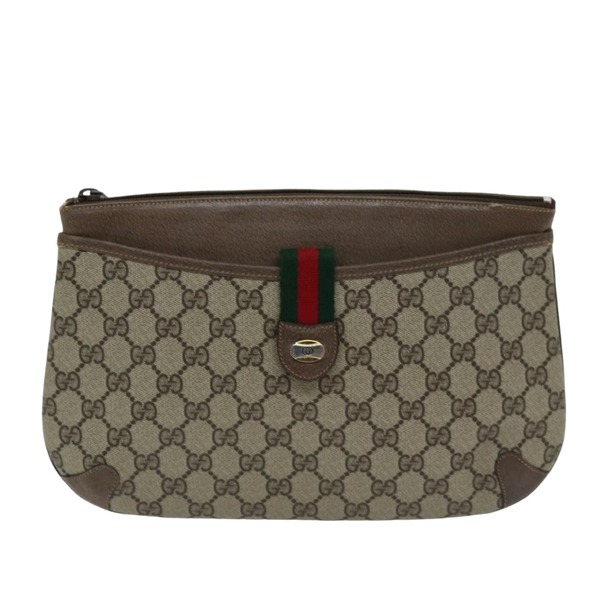 Gucci Ophidia Beige Canvas Shoulder Bag ()