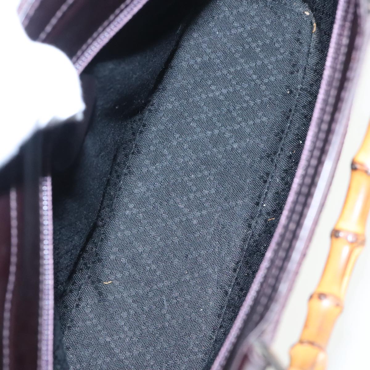 Gucci Bamboo Burgundy Synthetic Handbag ()