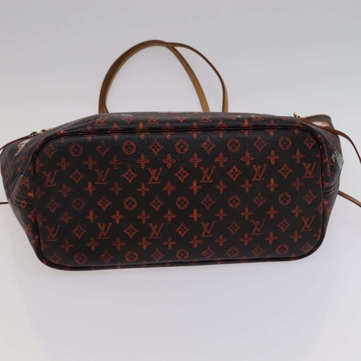 Louis Vuitton Neverfull Mm Black Canvas Tote Bag ()