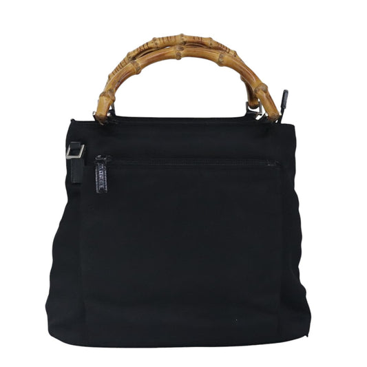 Gucci Bamboo Black Synthetic Handbag ()