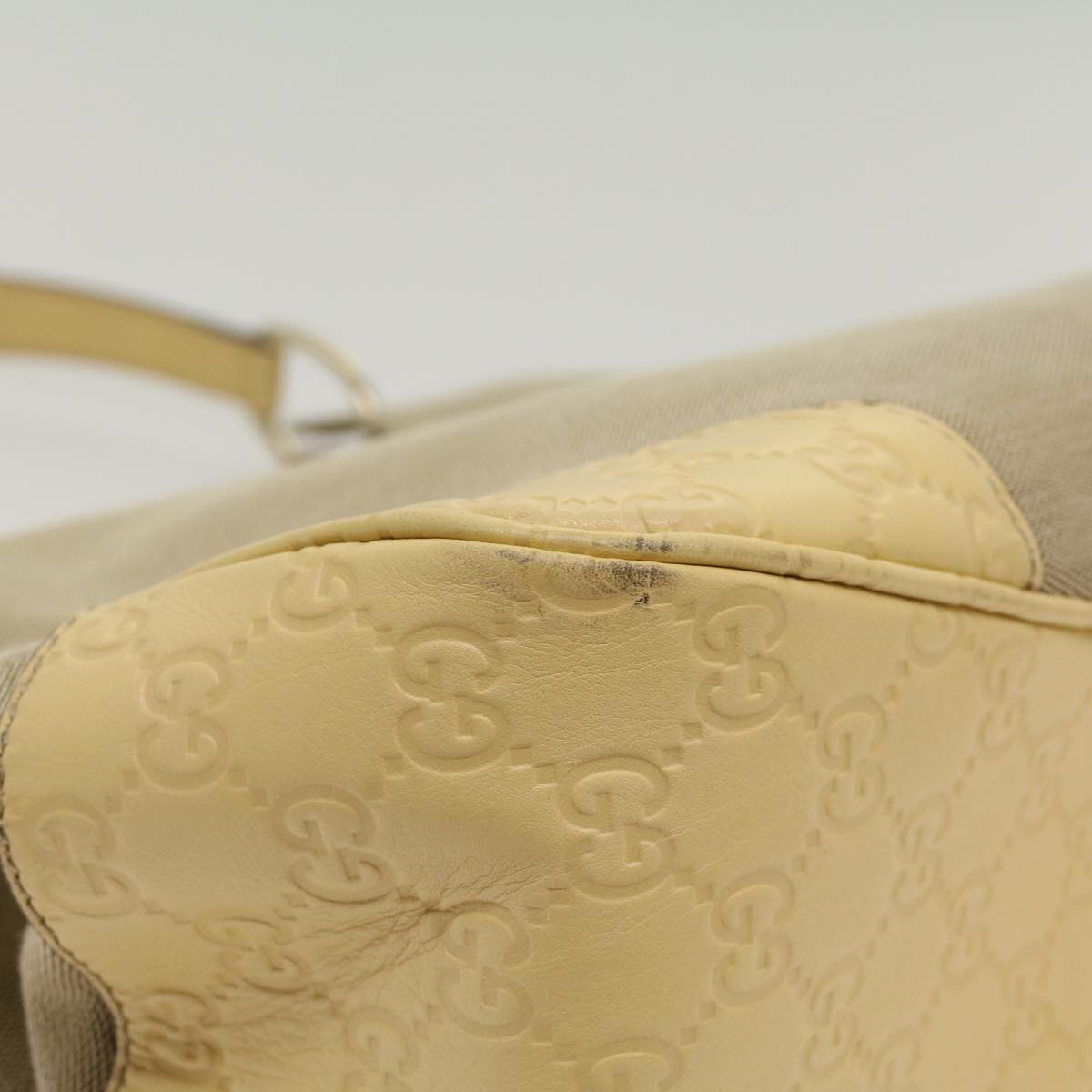 Gucci Hobo Grey Canvas Shoulder Bag ()