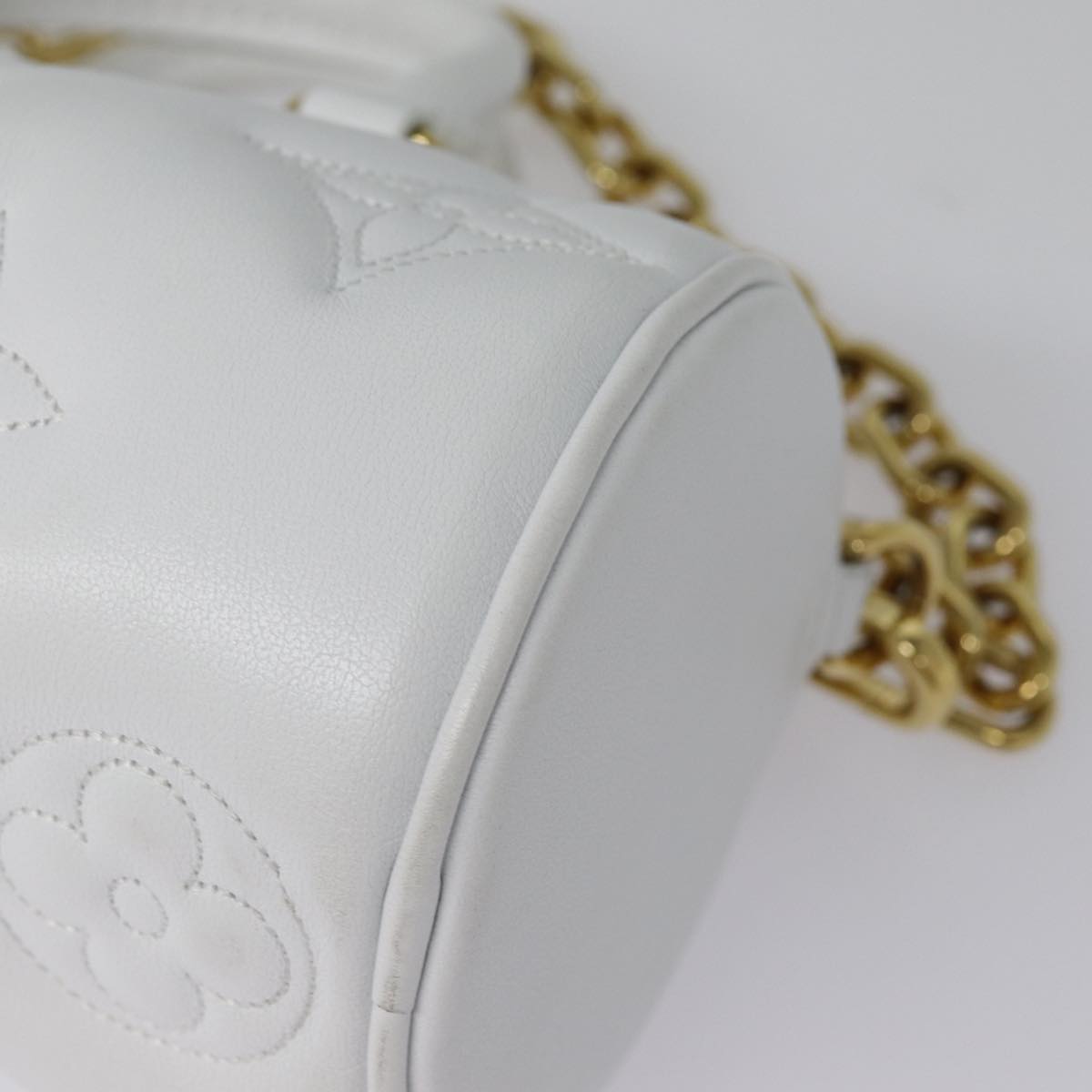 Louis Vuitton Papillon White Leather Handbag ()
