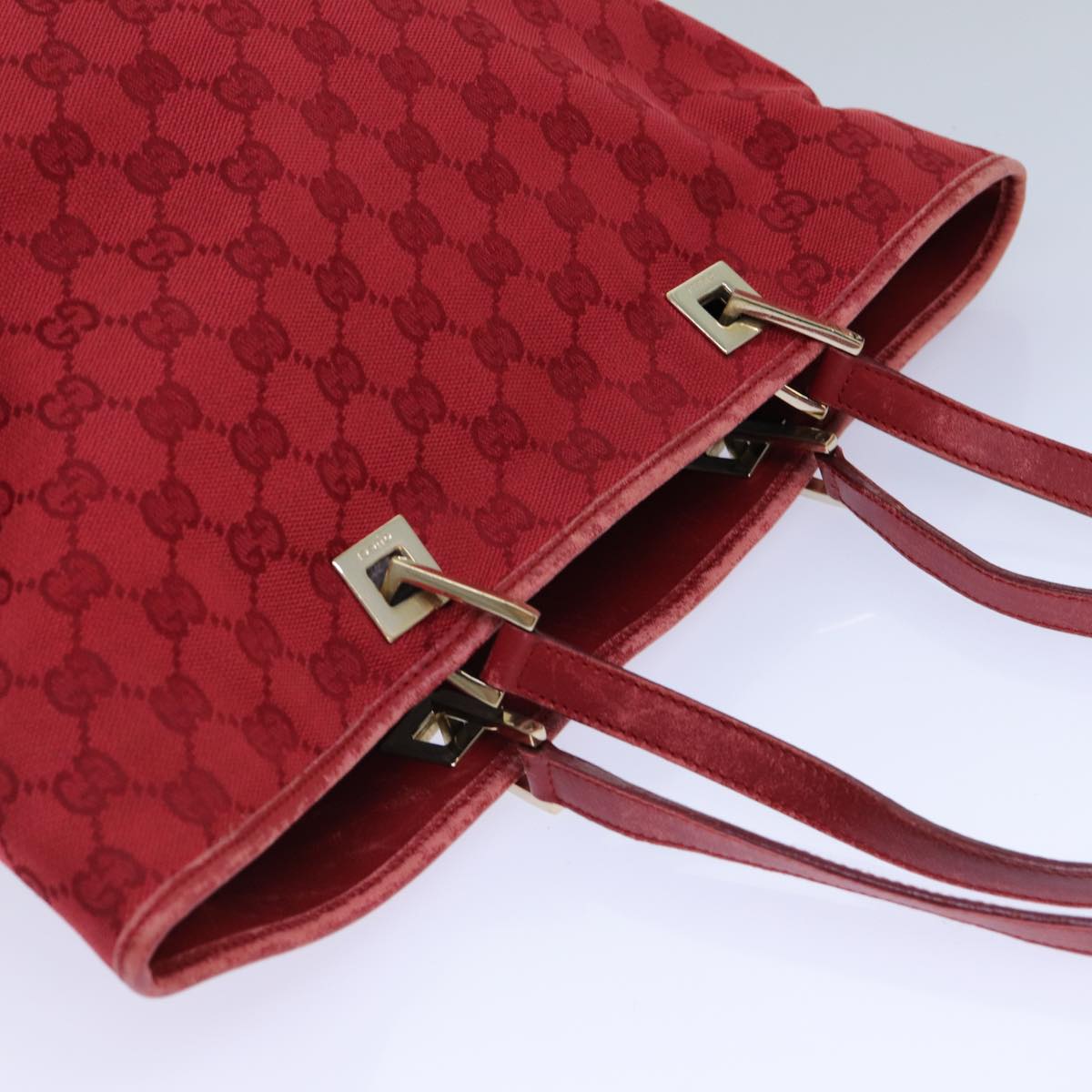 Gucci Gg Canvas Red Canvas Tote Bag ()