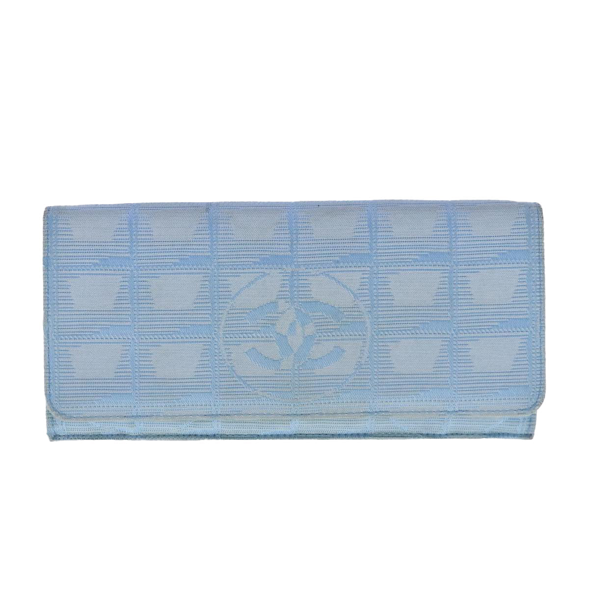 Chanel Travel Line Blue Canvas Wallet  ()