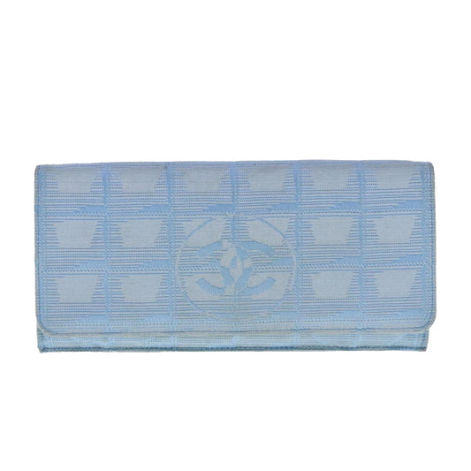 Chanel Travel Line Blue Canvas Wallet  ()