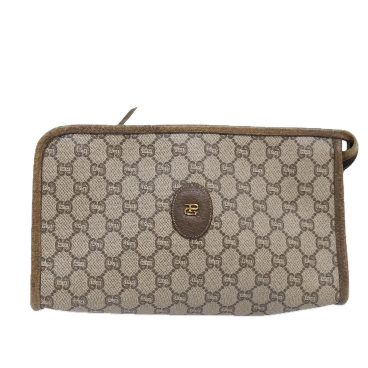 Gucci Beige Canvas Clutch Bag ()
