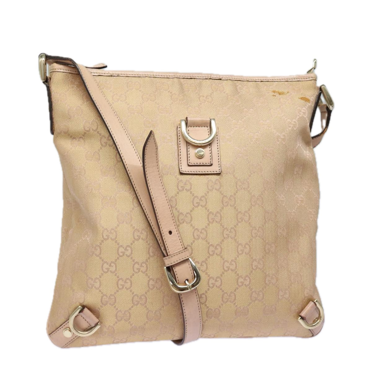 Gucci Gg Canvas Pink Canvas Shoulder Bag ()