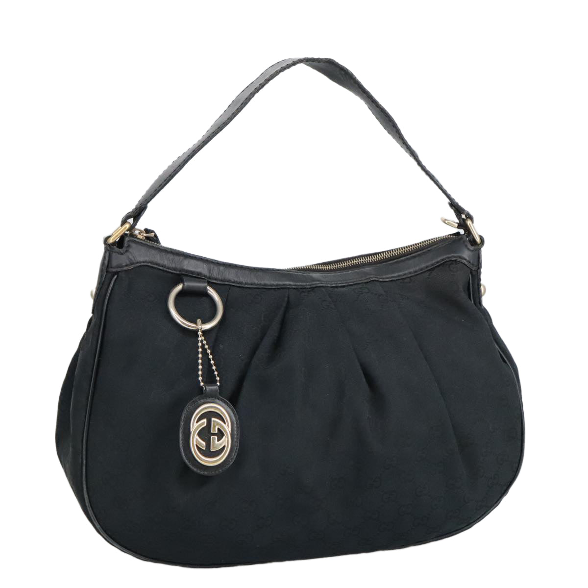 Gucci Sukey Black Canvas Shoulder Bag ()