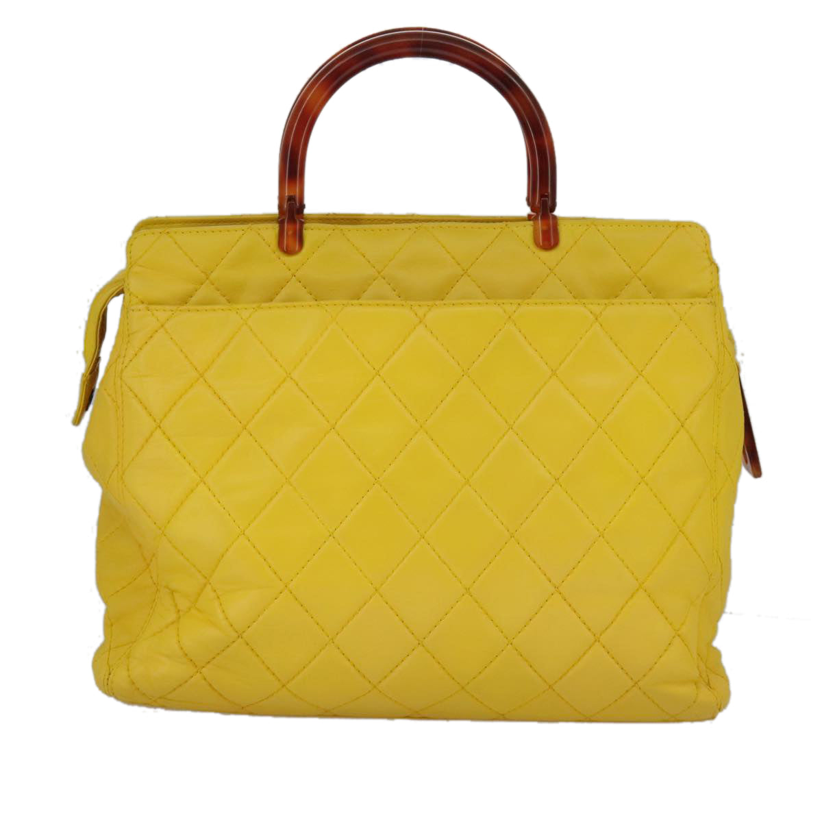 Chanel Cabas Yellow Leather Handbag ()