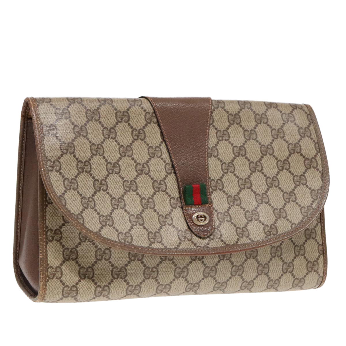 Gucci Beige Canvas Clutch Bag ()