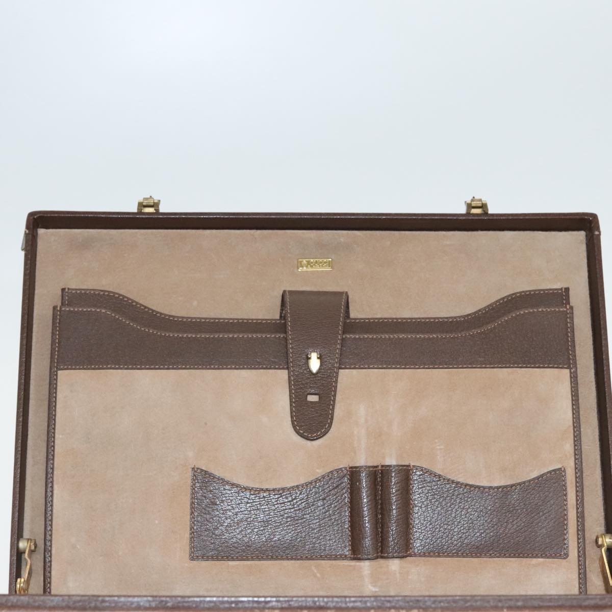Gucci Brown Leather Travel Bag ()