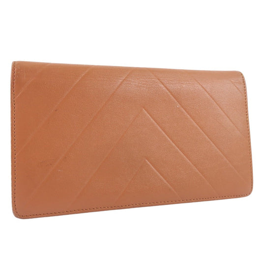 Chanel Brown Leather Coco Mark wallet accessories