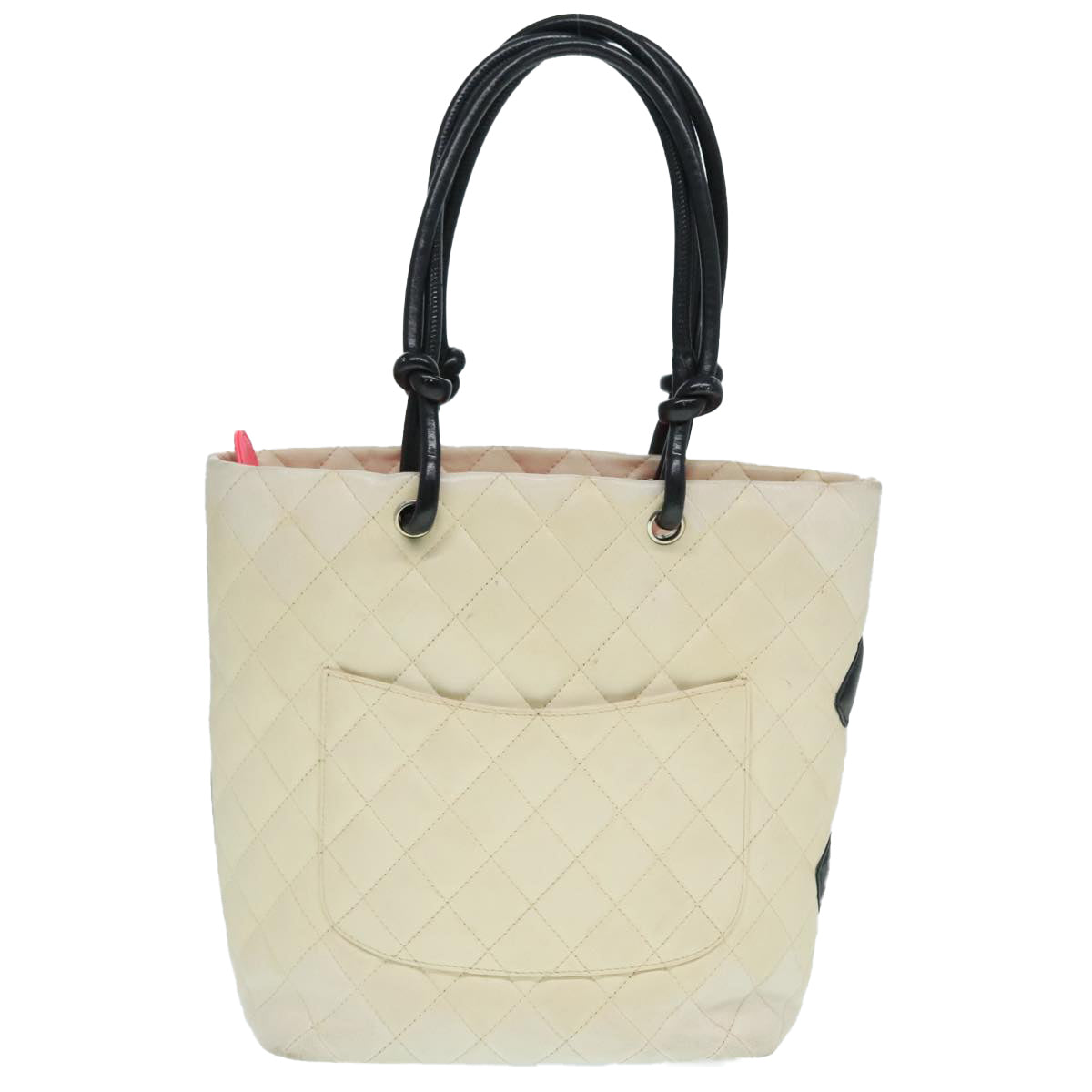 Chanel Cambon Line Beige Leather Tote Bag ()