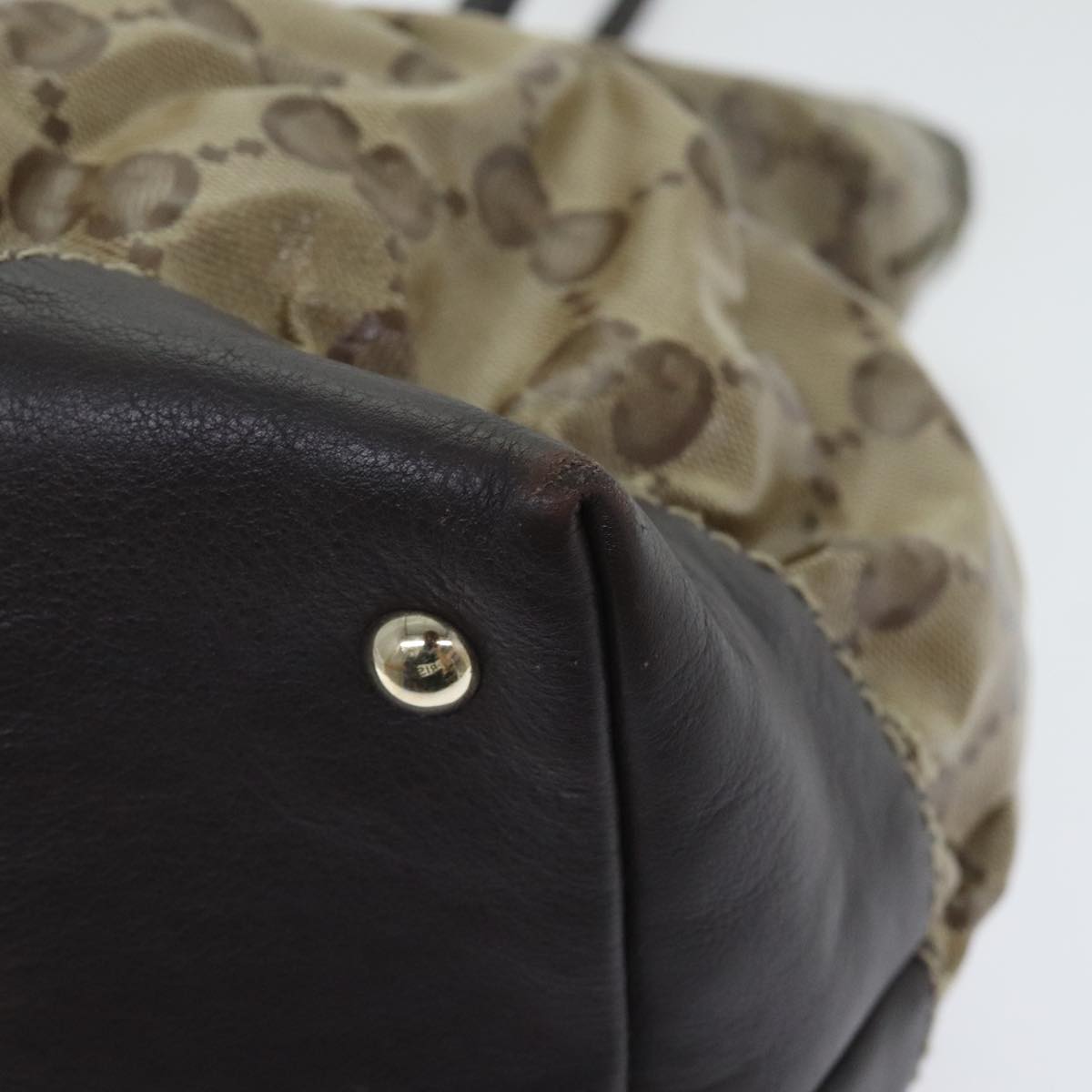 Gucci Gg Crystal Beige Canvas Tote Bag ()