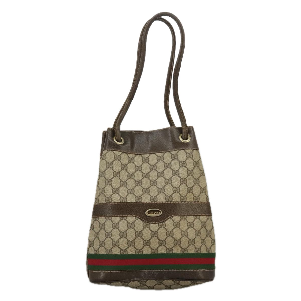 Gucci Sherry Beige Canvas Shoulder Bag ()