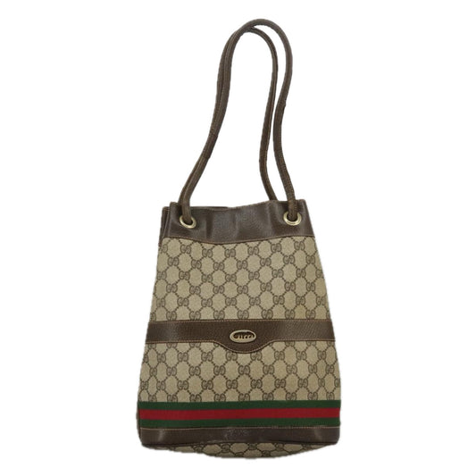 Gucci Sherry Beige Canvas Shoulder Bag ()
