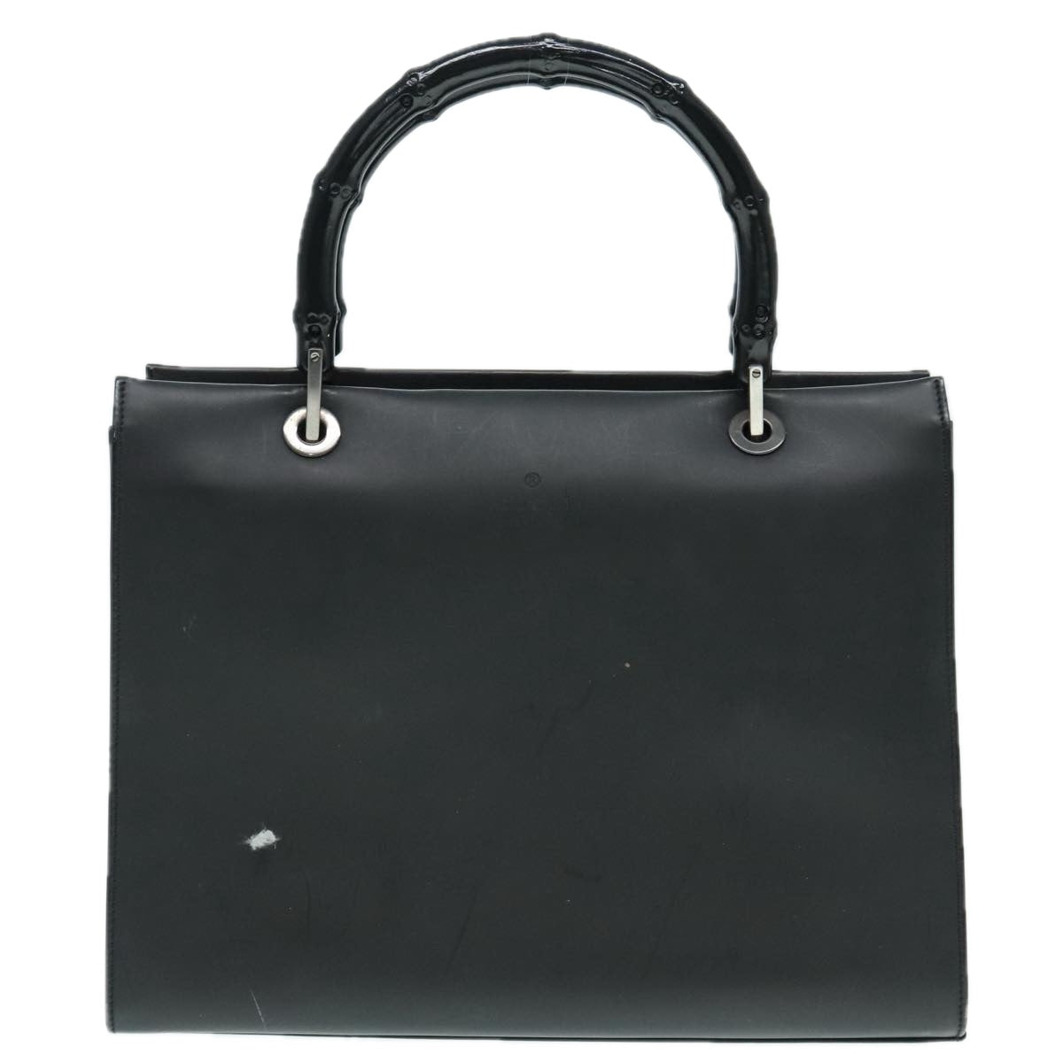 Gucci Bamboo Black Leather Handbag ()