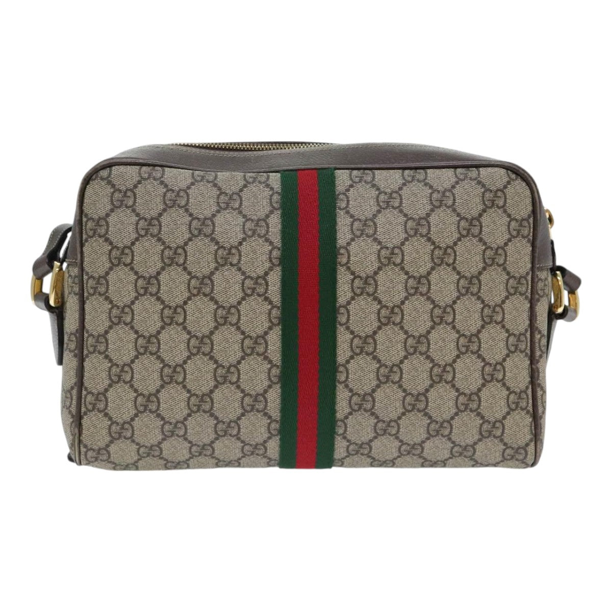 Gucci Ophidia Beige Canvas Shoulder Bag ()