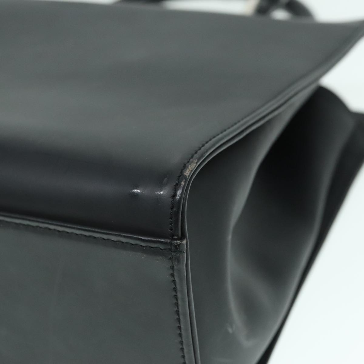 Gucci Bamboo Black Leather Handbag ()