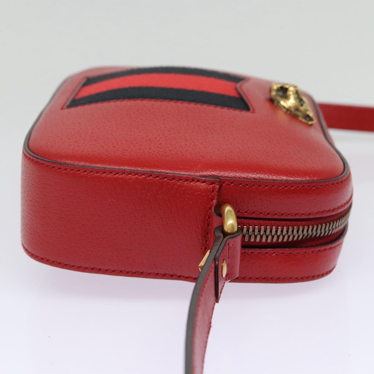 Gucci Animalier Red Leather Shoulder Bag ()