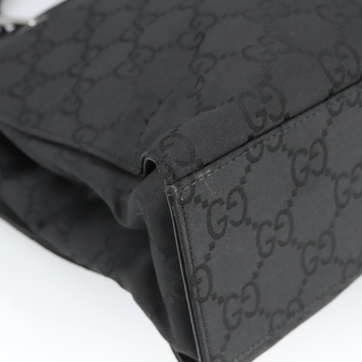 Gucci Bamboo Black Canvas Tote Bag ()