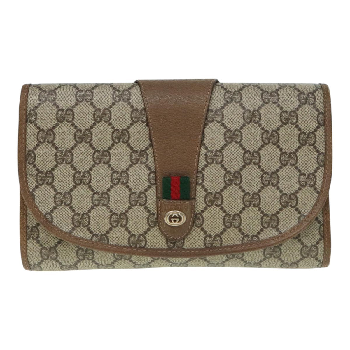 Gucci Beige Canvas Clutch Bag ()